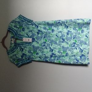 Vineyard Vines Cordia Floral Tunic linen/cotton, lined Dress NWT